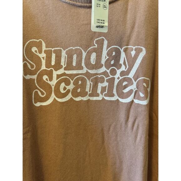 Aerie Sunday Scaries oversized Sweatshirt XS NWT - Picture 3 of 7